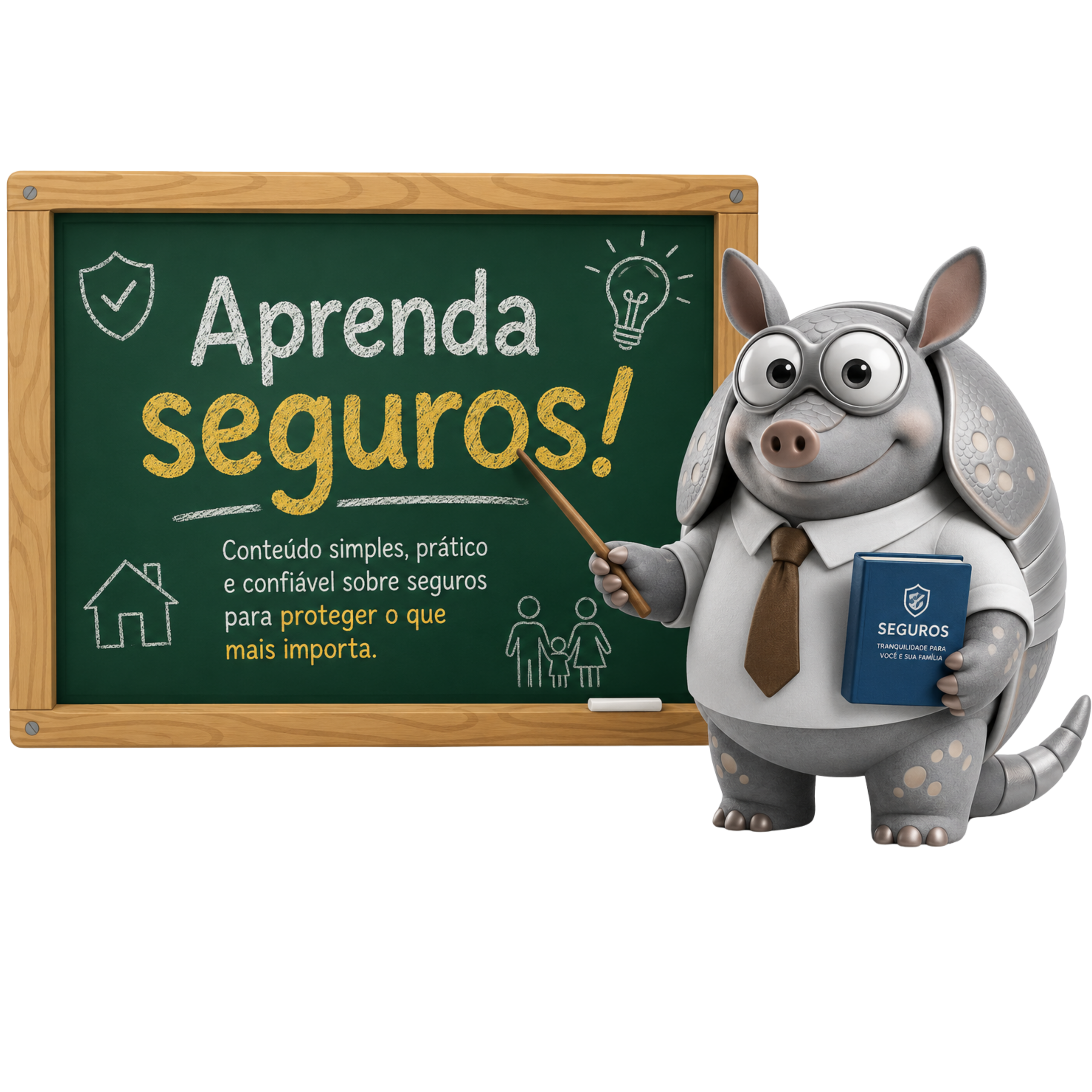 Tatu professor mascote do blog da Tatu do Seguro